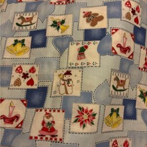 Fabric Christmas Blue Patchwork new 1 yard x 44” wide cotton Tis the Season